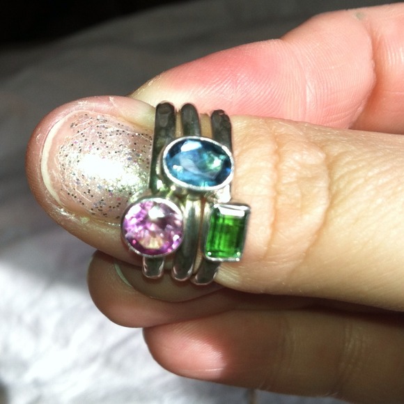 Custom made sterling silver stacking rings.