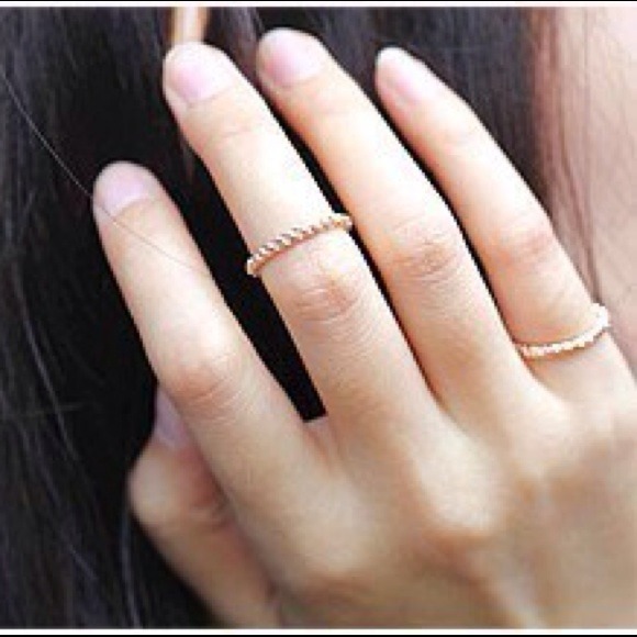 Gold/Silver midi rings - Picture 2 of 2