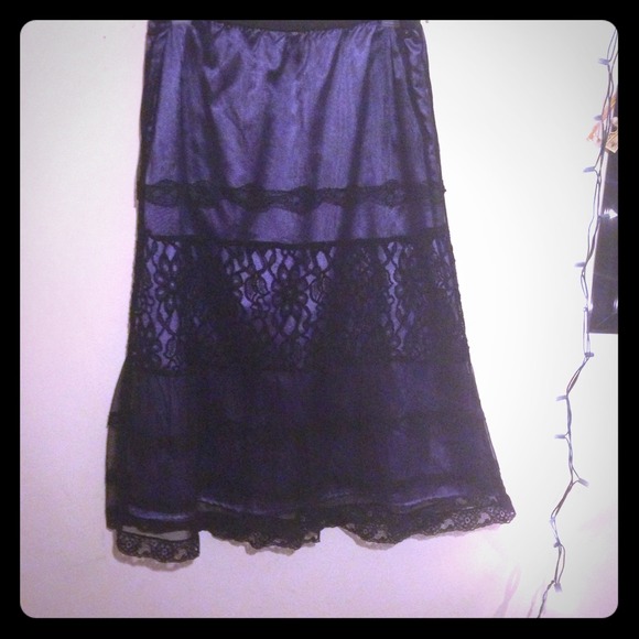 💋Black and purple skirt