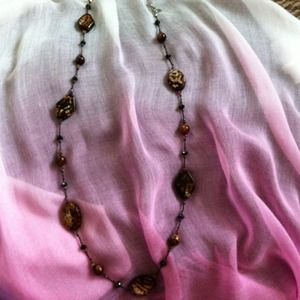 21" beautiful gems and beaded necklace