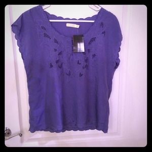 Urban outfitters scalloped hem top