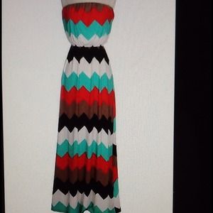 SOLD!  Chevron Maxi Dress