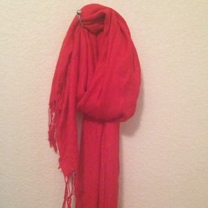 SALE! NWOT Pretty Wide Cherry Red Scarf/Shawl