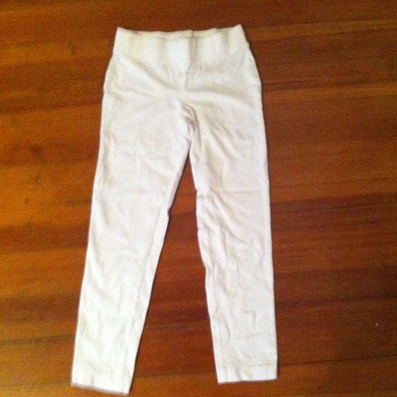 White Express crop leggings