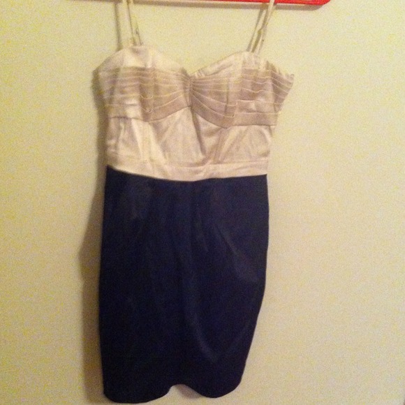 Champagne and black Semi dress