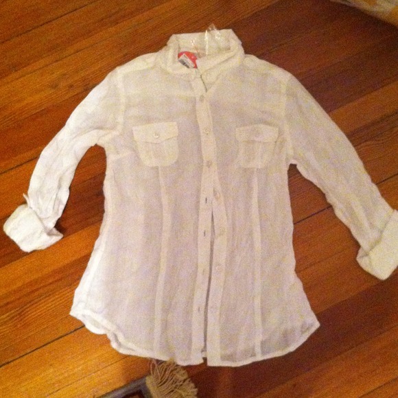 White buttoned down shirt