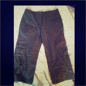 CAbi brown cargo pant capris