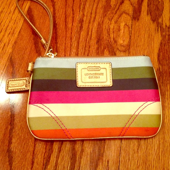 Coach signature wristlet