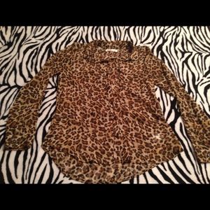 Cheetah print button up