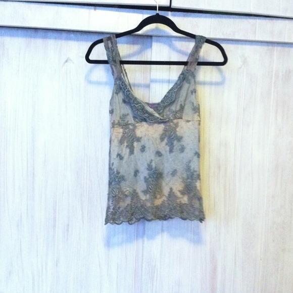 Lace and silk elegant tank top