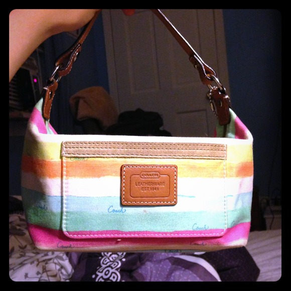 🔴REDUCED🔴 Coach Striped Purse