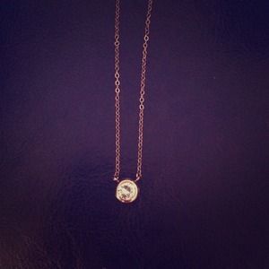 Faux diamond pendant necklace