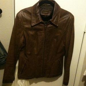 REDUCED~ Chocolate brown leather jacket