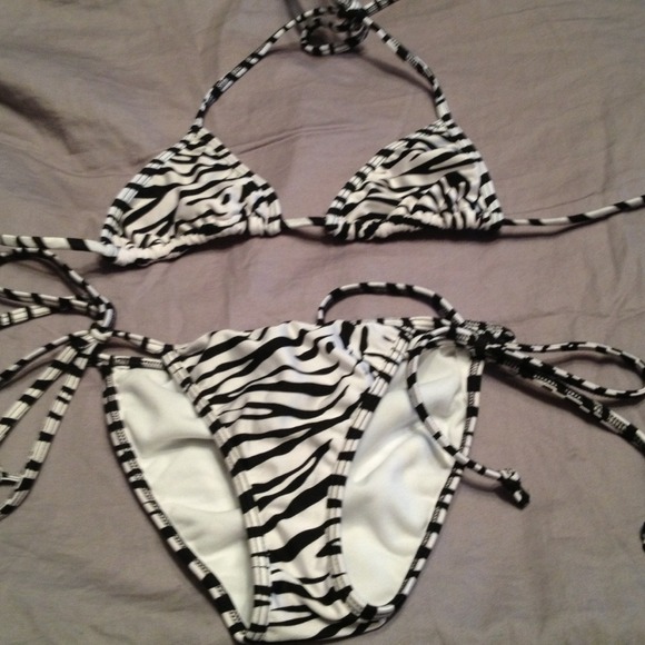Sold LMFAO Part Rock Zebra Bikini