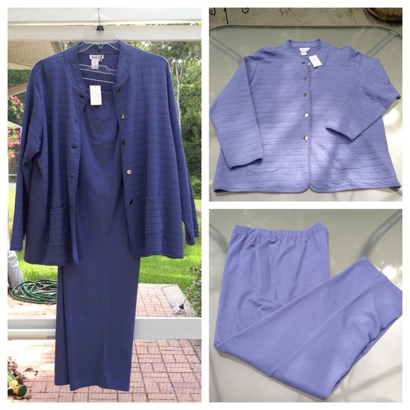 NWT Coldwater Creek Bubble Knit Pant Set