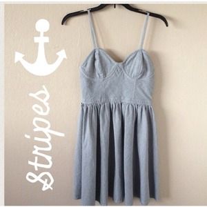 Dresses & Skirts - Navy Railroad Striped Dress Dresses & Skirts - Navy Railroad Striped Dress