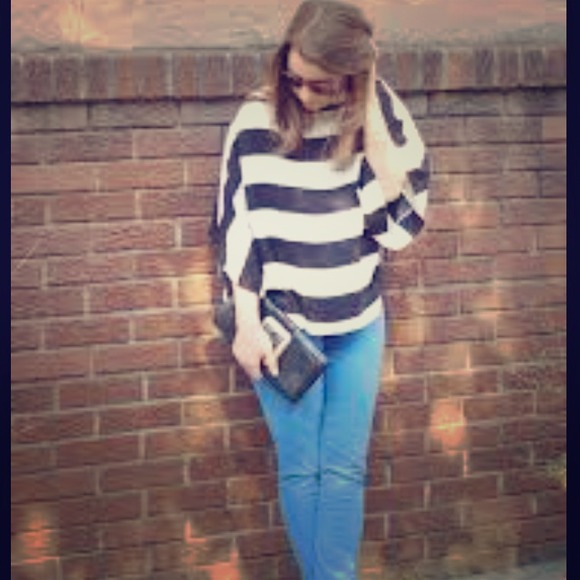 Batwing striped top