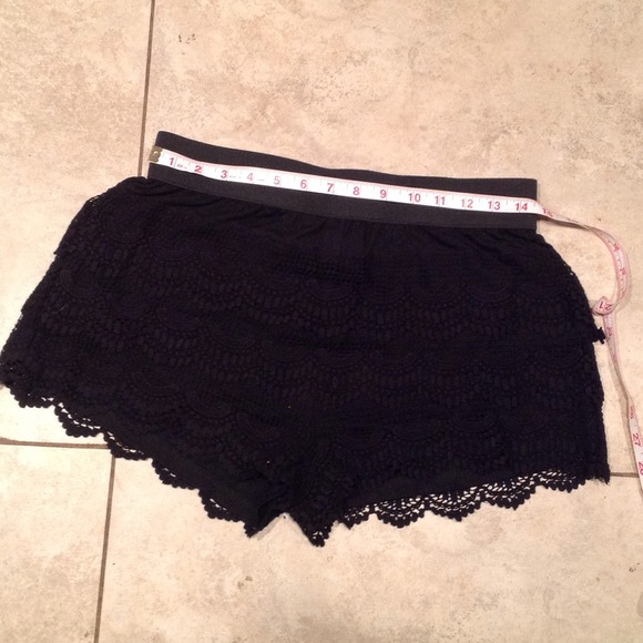 High waisted lace shorts