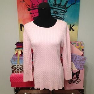 GAP Baby Pink Cable Knit Sweater (Size L)