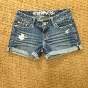 Express denim shorts