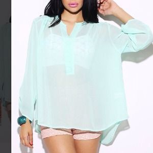 Mint Plus Size Top