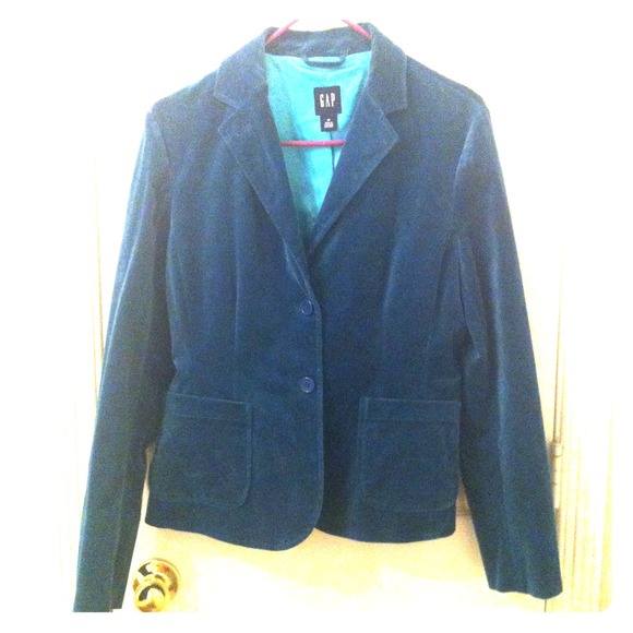 GAP Teal suede blazer