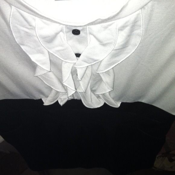Classic black and white dress