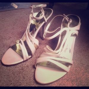 guess nude strappy heels