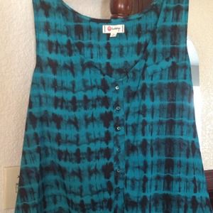 Very cute teal & black tank top! Brand new!