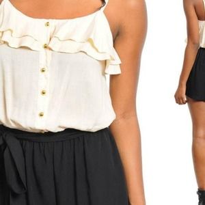 Black and Ivory Romper