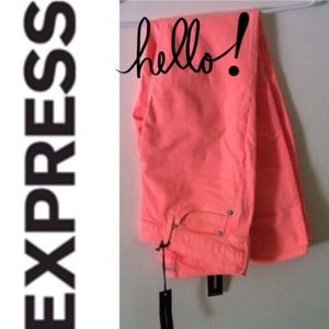 Express Denim - 🎉3x Host Pick🎉 Neon Coral Stella jean leggings Express Denim - 🎉3x Host Pick🎉 Neon Coral Stella jean leggings
