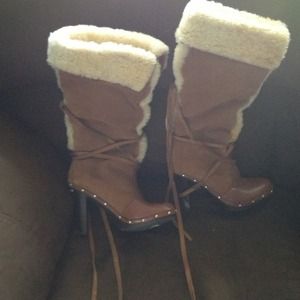 Leather/ suede boots