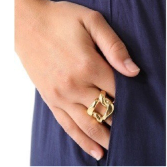 BUNDLE! Gold Chain Link Ring & Armor Ring