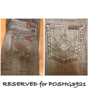 RESERVED 2 pair 7 for all mankind Flynt & A pocket