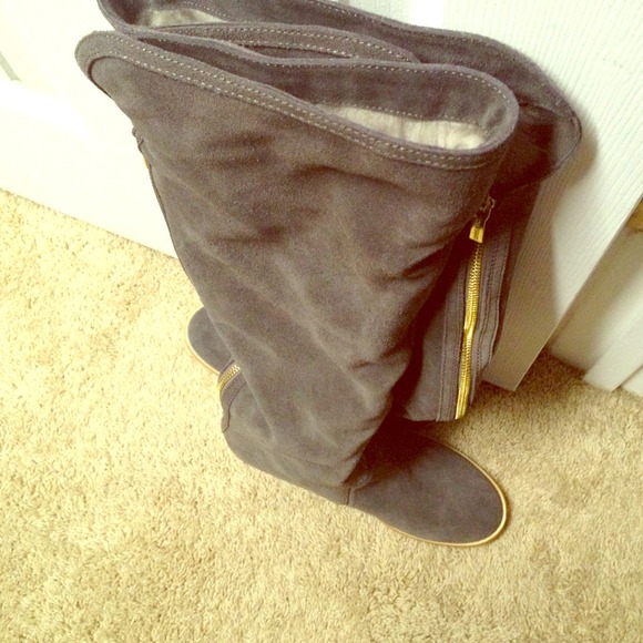 Colin Stuart Tall Suede Boots - Picture 1 of 4