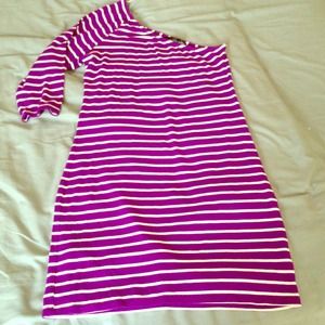 Top Shop purple and white striped dress