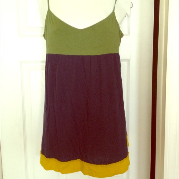 Lucky Brand spaghetti strap, color block tank