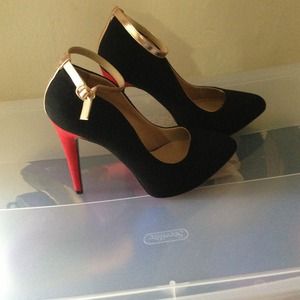Sale..Black and red Mary Jane pumps