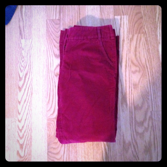 Red corduroy pants from Victoria's Secret