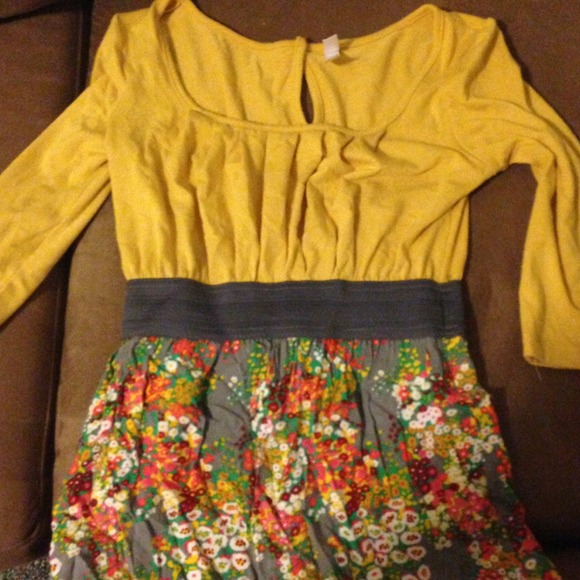 Yellow floral Mossimo dress - Picture 1 of 4