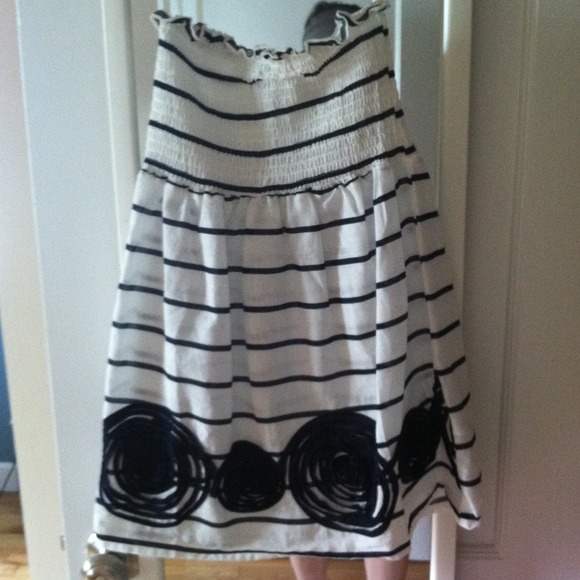 Tube top - navy and white stripe - Picture 2 of 3