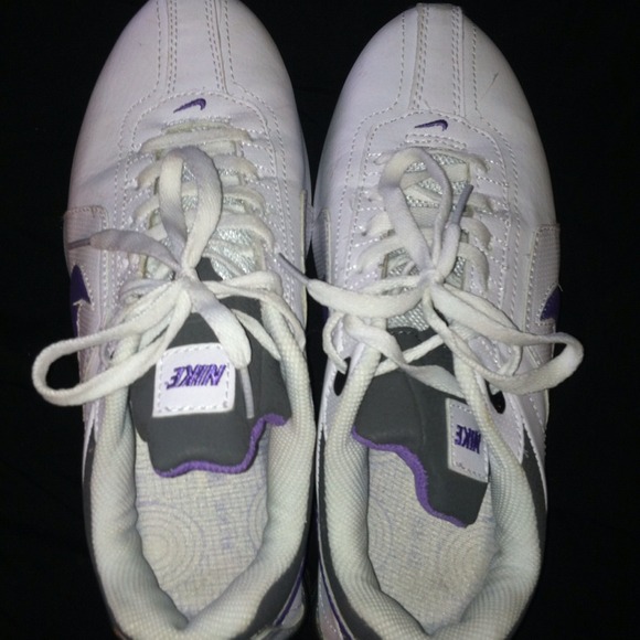 Brand new nike shox purple and grey.