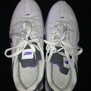 Brand new nike shox purple and grey.