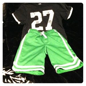 Boys Gymboree shirt and shorts set