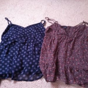 2 American eagle spaghetti strap tops
