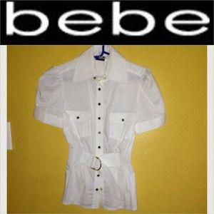 Sold on bundle White and beige 👚Bebe tops