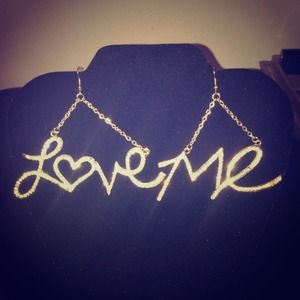 Oversized Love Me earrings
