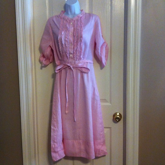 BUNDLED J. Crew pinstriped shirt dress.