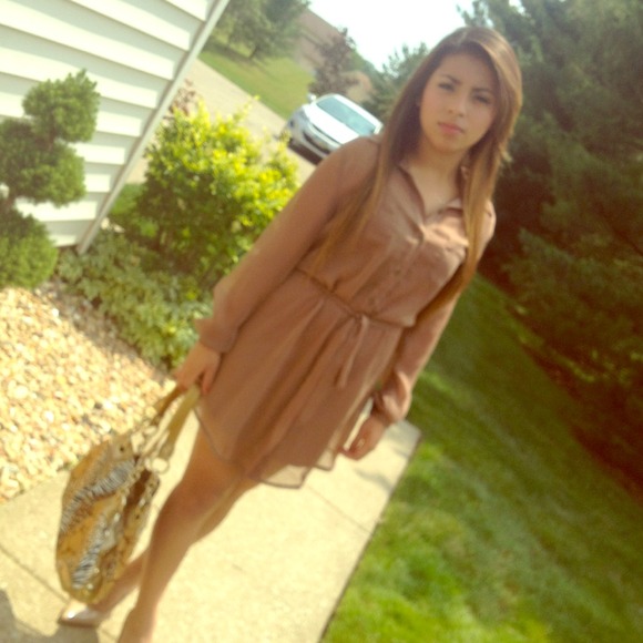Tan brown dress size: S