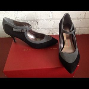 Sacha London black/grey kid suede